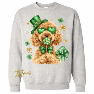 Vintage Poodle St Patrick’s Day Sweatshirt