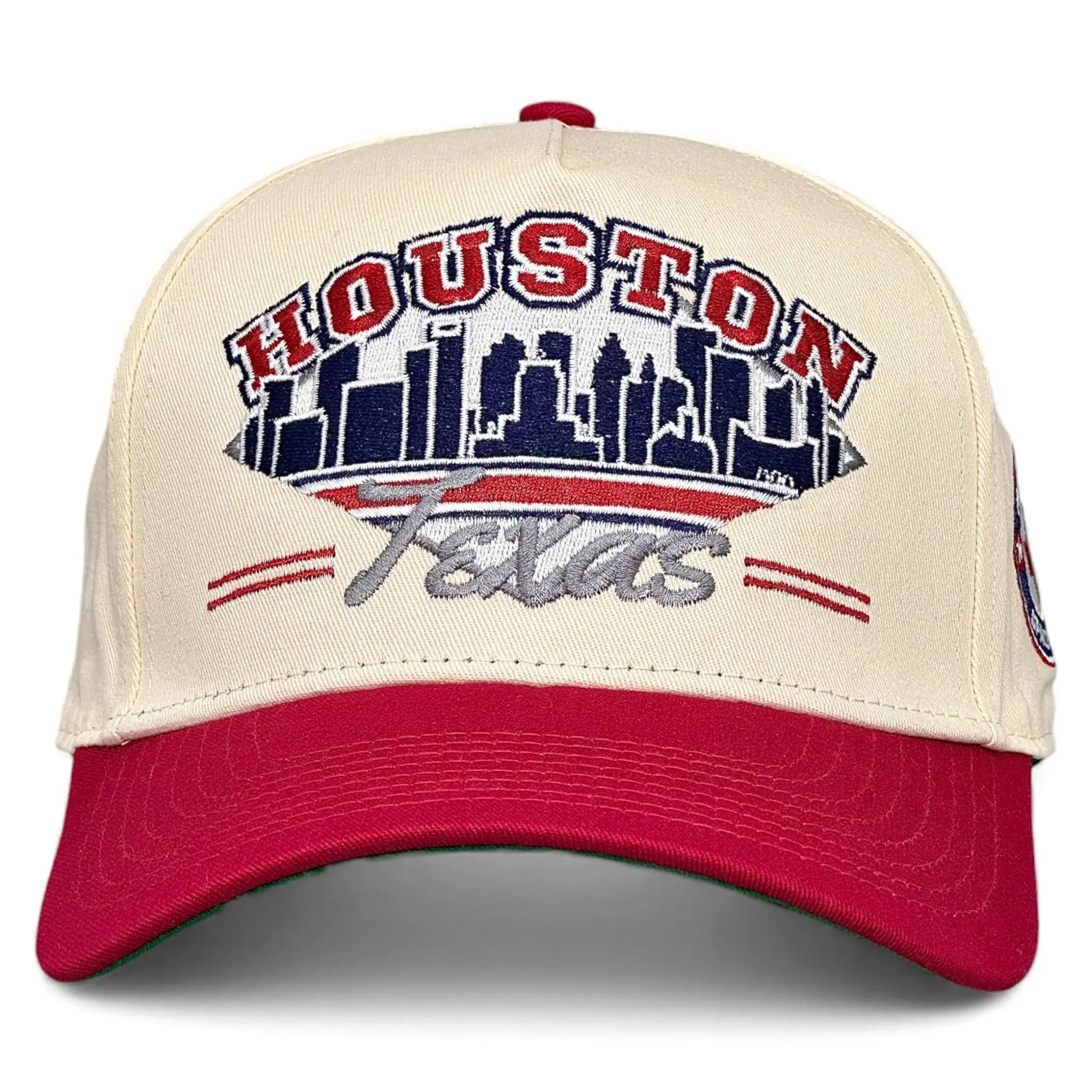 Houston Snapback - The Texan (Cream/Red)