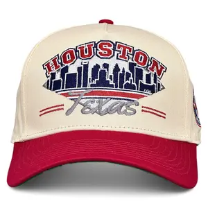 Houston Snapback - The Texan (Cream/Red)