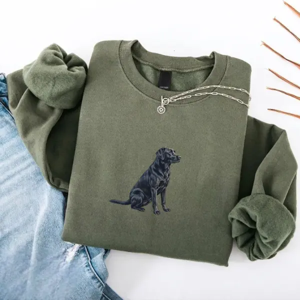 Black Labrador Retriever T-Shirt, Sweatshirt & Hoodie – Dog Lover Tee, Coastal Nature, Gift for Women and Men