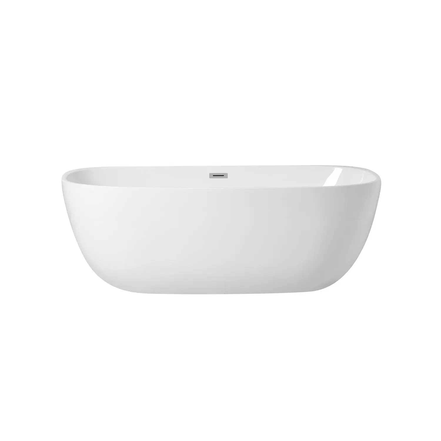 70 Inch Soaking Roll Top Bathtub In Glossy White - Style: 8463858