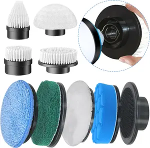 Replaceable Brush Heads Set, 9 Pack Brush Heads for Electric Spin Scrubber, Cordless Spin Scrubber Brush for Most Brands of ANS-8051A&ANS-8050 Electric Cleaning Brush, for Bathroom, Kitchen