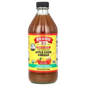 Bragg Organic Apple Cider Vinegar With The 'Mother', Honey Cayenne, 16 fl oz (473 ml)
