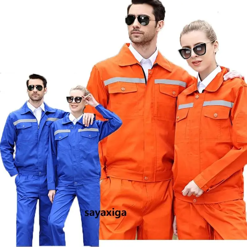 Women's Hi-Vis Workwear Set, Wear-Resistant Coveralls for Auto Repair & Factory Workshop Use