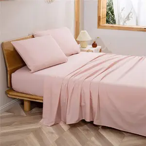 King Bed Sheets Set - 500 TC Series 4 Piece Bed Sheets - Soft Brushed Microfiber Fabric - 41 cm Deep Pockets Sheets Wrinkle Free & Fade