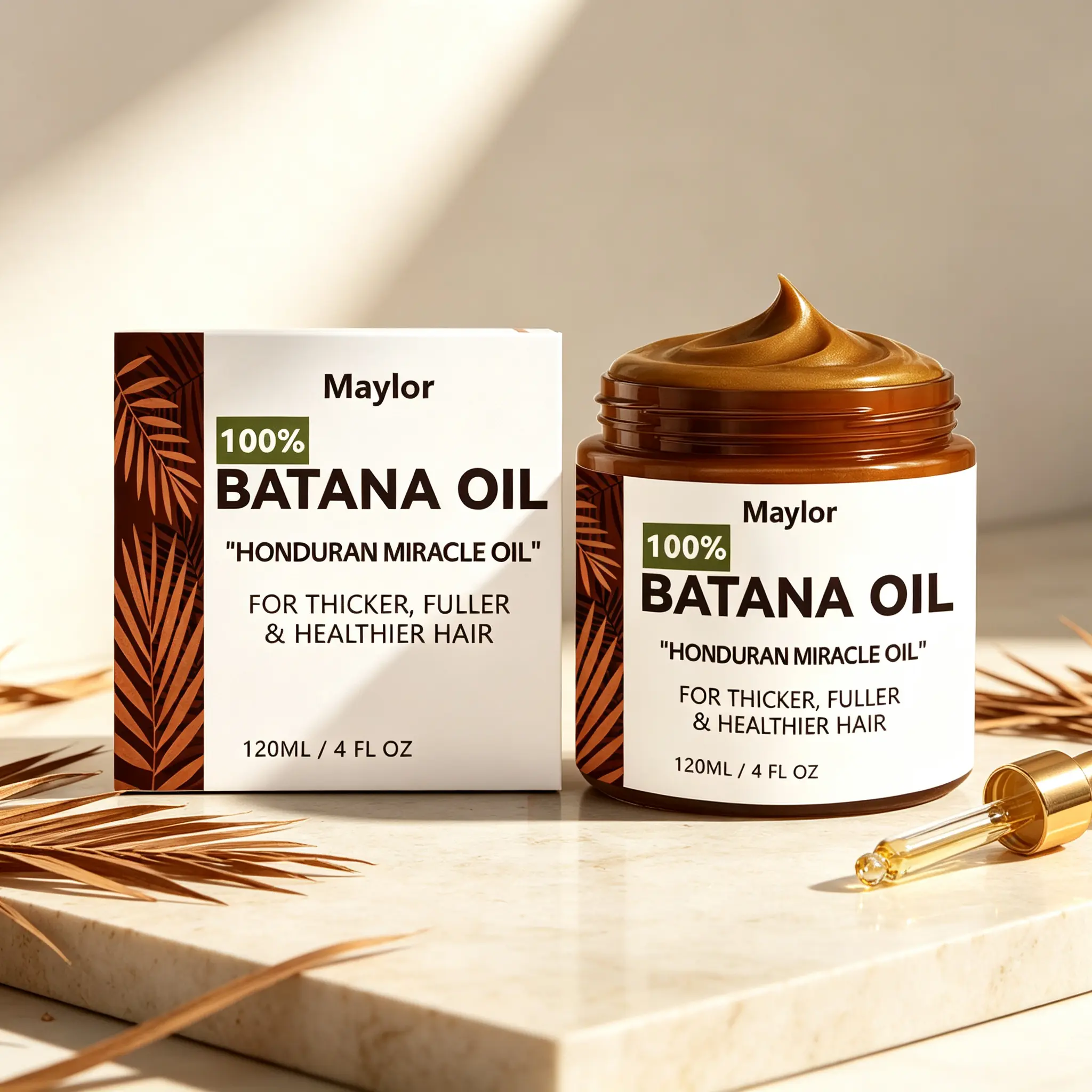 Your hair deserves the best – Maylor 100% Batana Oil  The Honduran Miracle Oil for thicker, fuller, and healthier hair. 120ml / 4 fl oz of pure natural nourishment. Strengthen and revitalize daily. #Maylor #BatanaOil #haircareroutine