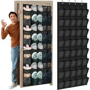 40 Pocket Door Shoe Rack, Large Mesh Hanging Hook, Non-Slip Design, Over-Door Storage for Closet Dorm Room University, Closet Storage System, Footwear Organization