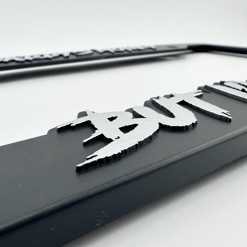 DADDIES MONEY BUT IM DADDY LICENSE PLATE FRAME 3D Molded Cover with Reflective Letters