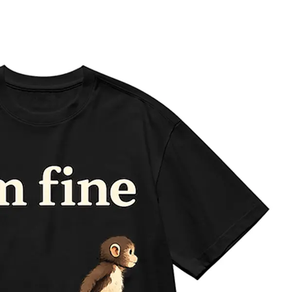 ミュージシャン SADS Big Silhouette Tee MONKEY MARDIGRAS Sad Monkey Punch meme featuring an orange toy — “I'm Fine” comfort