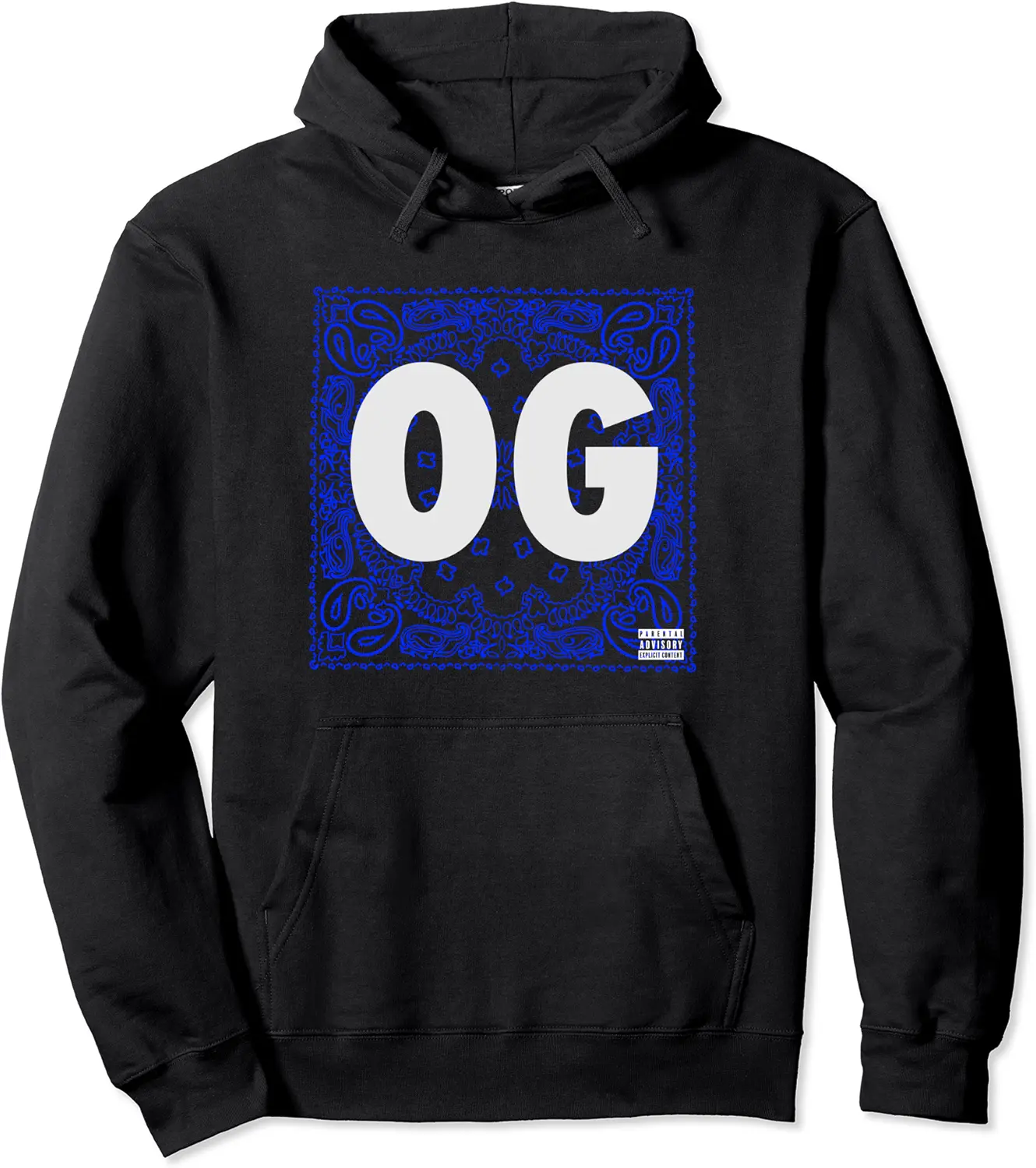 OG TShirt Blue Bandana Print East Los LA Original Gangster Pullover Hoodie - Lorenzoc Shop 71B08HJM473M