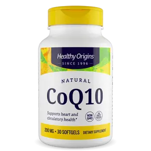 Healthy Origins - CoQ10 200mg Dietary Supplement Supports Heart Circulatory Health - 3 Sizes