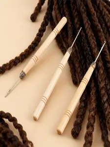 3/5 Piece Hair Extension Tools Kit, Wooden Micro-Extractor Needle with Hook, Essential Hair Styling Accessories, Durable & Reliable Design