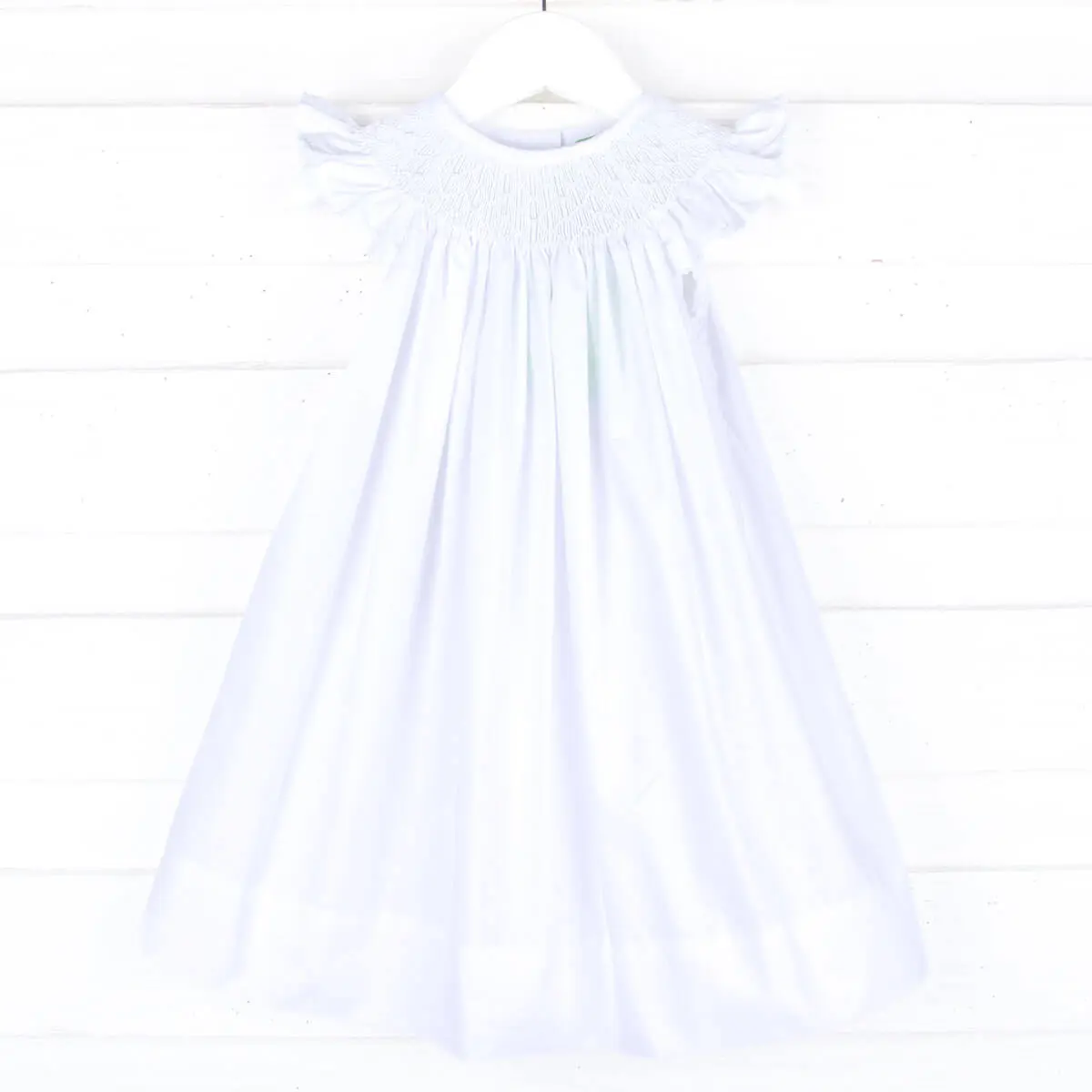 Shine Like A Pearl White Smocked Dress
