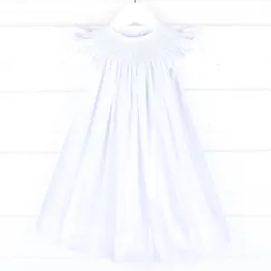 Shine Like A Pearl White Smocked Dress
