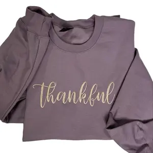 Embroidered Thankful Sweatshirt thanksgiving sweatshirt