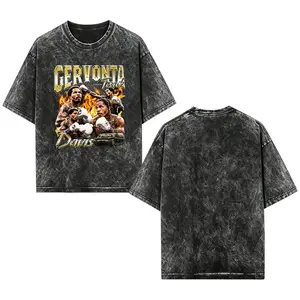 [EOVCAU]Gervonta Tank Davis - Retro Fight Night Graphic Tee - Unisex Heavy Cotton Casual T-Shirt，Crewneck Cotton Made In USA，Retro Hip-Hop / Sports Streetwear Boxing Legend Graphic Oversized T-Shirt，Y2K Merch Fan Gift，Perfect For Parties & Outdoor Events