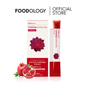 [FOODOLOGY] Coleology Cutting Jelly 10days - Garcinia Cambogia (HCA), Chia Seeds Collagen, Hyaluronic Acid, Pomegranate Flavored 8.81 oz /10 Sticks
