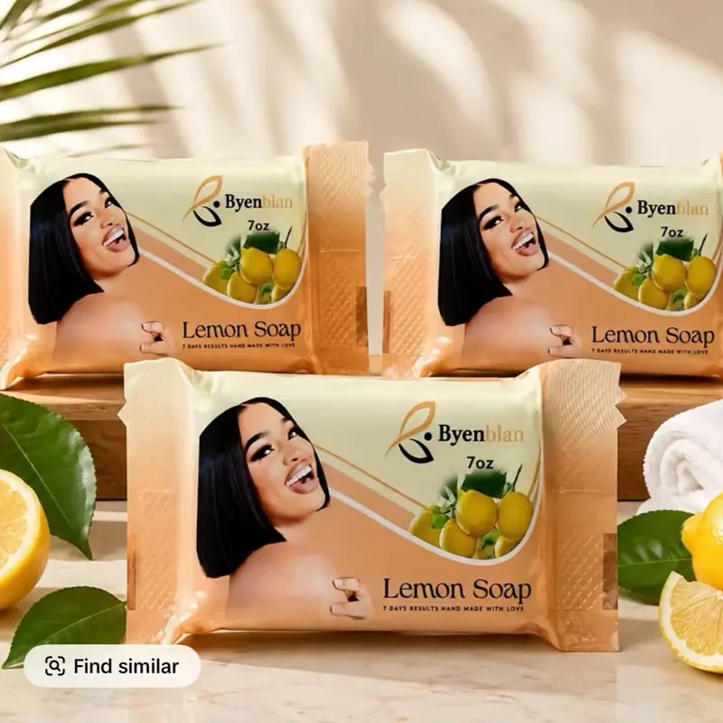 3 PCS Byenblan Lemon Glow 7oz & Body Soap, Beauty & Personal Care Skincare Cleanser
