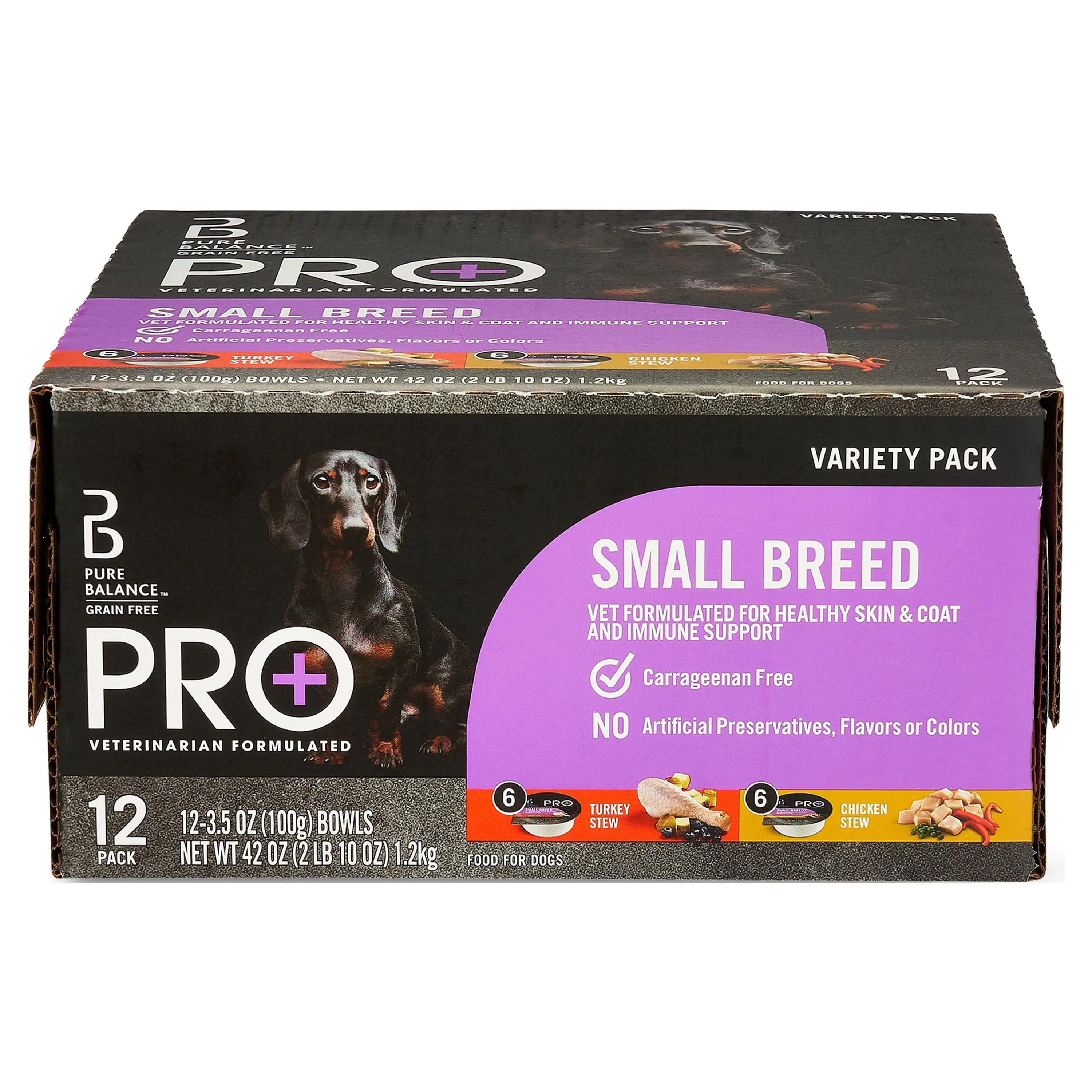 Pure Balance Pro+ Small Breed Turkey and Chicken Stew Variety Pack Wet Dog  Food 3.5oz Cups (12 Pack) - TikTok Shop