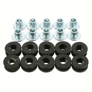 20pcs Motorcycle Frame and Accessories: Rubber Bushings and Metal Spacers for Shock Absorption and Mounting