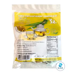 Gusto Dried Chrysanthemum + Pandan Leaf (1.76 oz) ดอกเก็กฮวยผสมใบเตยแห้ง กัสโต้