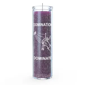 Purple Household Paraffin Wax Candle with Cotton Wick - 7-Day Burn Time, for Home Decoration, Influence, Command, Dominance