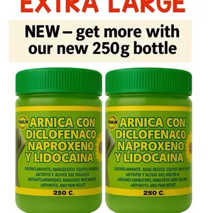 (2 pack) Large Arnica Formula y Lidocaina Mejorada pomada muscular 250g - Arnica Deep Massage Balm – 250g|Soothing Full-Body Care With Lidocaine Pain Relief Oil Cosmetic
