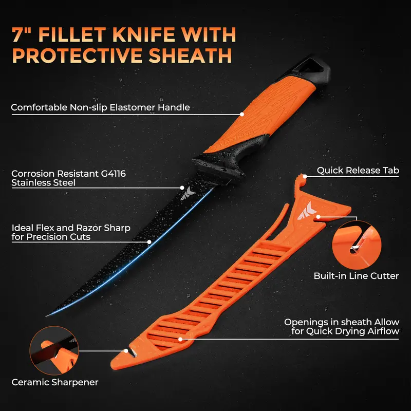 KastKing EZ Fillet Fish Fillet Mat, Anti-slip Texture With 25" Integrated Ruler, Extended Dimensions, Easy to Clean Material, Portable Storage, Fish Cutting Board Chopping Block Ceramic 2