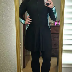 【Plus Size】 Leaf Print Mock Neck Swimsuit Set, Patchwork Print Long Sleeve Zipper Top & Skinny Pants Swimwear Set, Women's Two-piece Swimsuit Set for Summer, Modest Swimsuits, Modest Swimwear, Modest Fashion Swimsuit