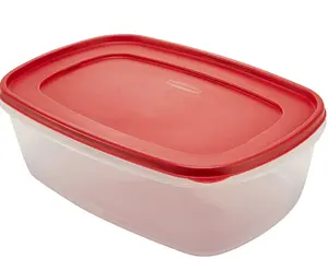 Easy Find Lids Food Storage Container Large with Red Lid 2.5 Gallon by brand X Kitchen Utensils
