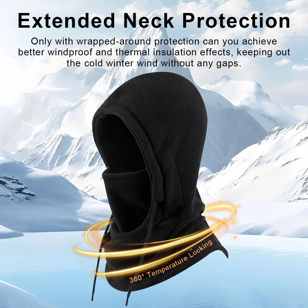 Winter Balaclava for Men Women, Thermal Face Cover Ski Mask Warm Neck Gaiter Outdoor Headwea