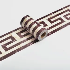 10m Roll Self-Adhesive Waterproof PVC Tile Trim Sticker, Renovation Decorative Strip for Living Room Bathroom Wall Baseboard