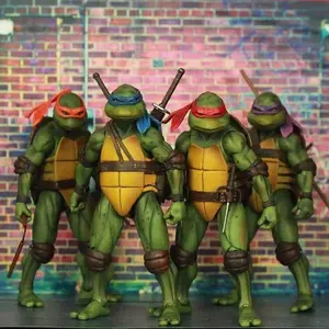 TMNT 1990 Movie Version Limited Edition, 7 Inch Posable Action Figure, Classic Movie Collectible Model Toy, Retro Desktop Decoration, Birthday Christmas Halloween Holiday Gift for Collectors & Fans