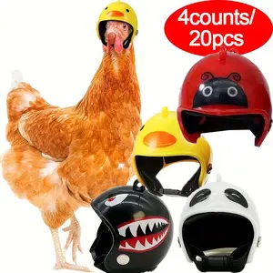Rainproof Chicken Helmet Hat, Fun and Cute Headgear, Pet Safety Helmet for Chickens and Parrots, Pet Headgear, Party Supplies