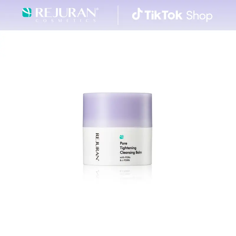 REJURAN Pore Tightening Cleansing Balm with PDRx & c-PDRN 50ml – Deep Makeup & Blackhead Cleanser with Salmon DNA & Tannin Complex – 3-Step Transforming Balm, Fragrance-Free