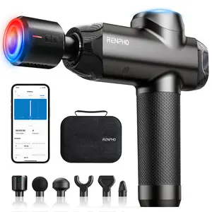 RENPHO Massage Gun Deep Tissue with Heat and Cold, Percussion Muscle Massage Gun Bluetooth with 12mm Amplitude, Handheld Massager Gun, Power+ Thermacool