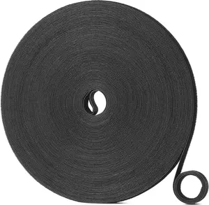 Reusable, Customizable 100ft x 1/2in Hook Loop Mounting Tape - Adjustable Cable Straps for Home, Office Wire Bundling (33yds)