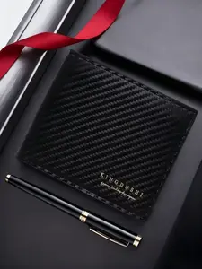 Men's Wallet Fashion Design Carbon Fiber Large Capacity Multi-Card Slots Coin Purse, Stylish and Practical Men's Accessory Business Style Wallet, Elegant Fashion Wallet, Business Wallets