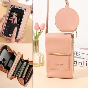 Women's 2-in-1 Touch Screen Crossbody Bag with Detachable Mini Coin Key Pouch, Minimal Chic Crossbody Bags for Women, Ideal for Shopping, Travel, Night Out, Graduation Season Gifts