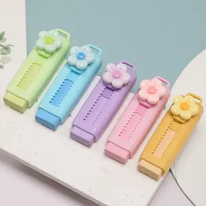 1/5pcs Cute Flower Retractable Erasers, Perfect for Writing and Drawing, Office Supplies, Classroom Prizes, Party Favors, Holiday Gifts