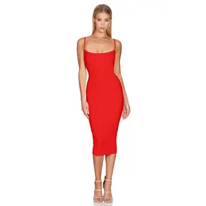 Nookie Bailey Midi Dress - Red