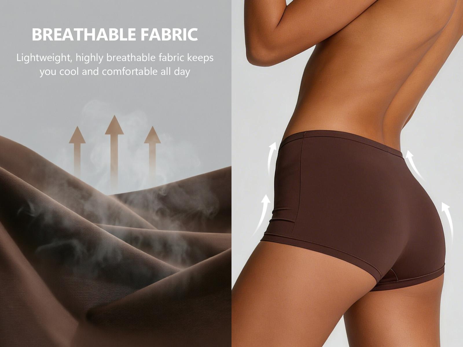 VRCOMFY Women's Panties 5-Pack, Soft & Breathable Underwear, Comfortable Full Coverage Briefs for Everyday Wear, Stretchy & Durable