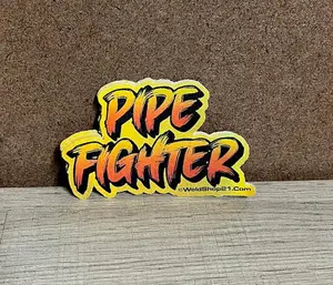 Pipe Fighter Gold Sticker