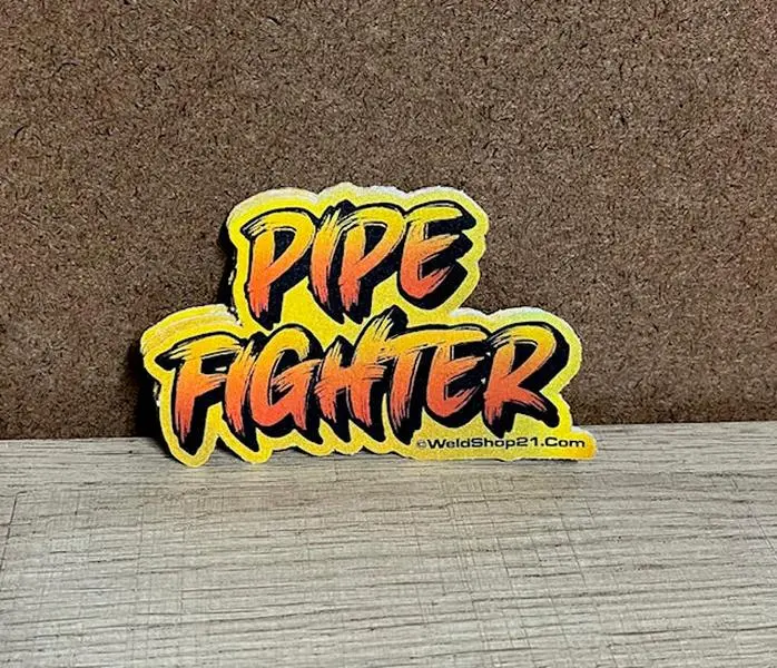 Pipe Fighter Gold Sticker