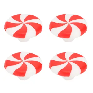 12PCS Cabinet Knob Decoration Silicone Candy Decoration Pull Handles Knob for Holiday