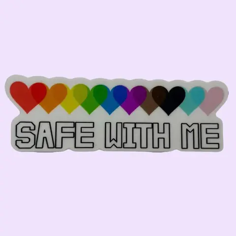 Safe With Me Mini Sticker