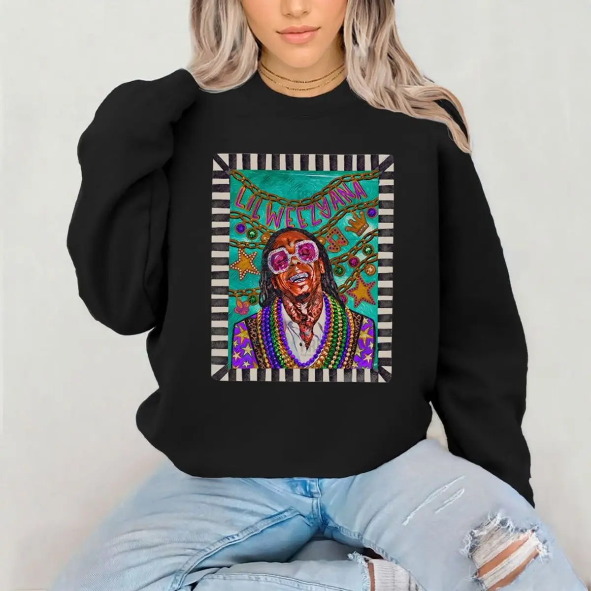 Mardi Gras Carnival Hoodie, Trendy Unisex Pullover Tee, New Orleans Parade Shirt, Play Some Boosiee Sweater