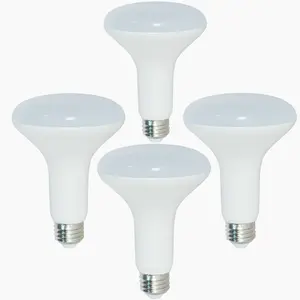 4 Pack Rysa Light BR30 LED Bulbs, Daylight White 5000K Dimmable Flood Lights 100W Equivalent uses 15W 1350 Lumens, E26 Base Instant On