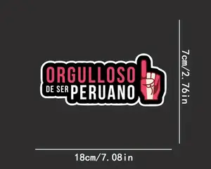 Proud to Be Peruvian: Waterproof Vinyl Stickers for Car Decoration