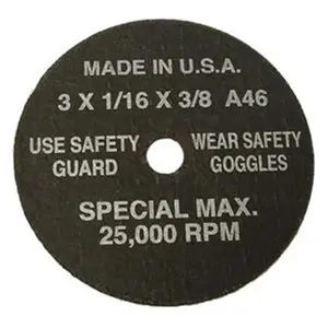 SG Tool Aid  Cutoff Wheel - 3 X .0625 X .375 Inch - 5PK